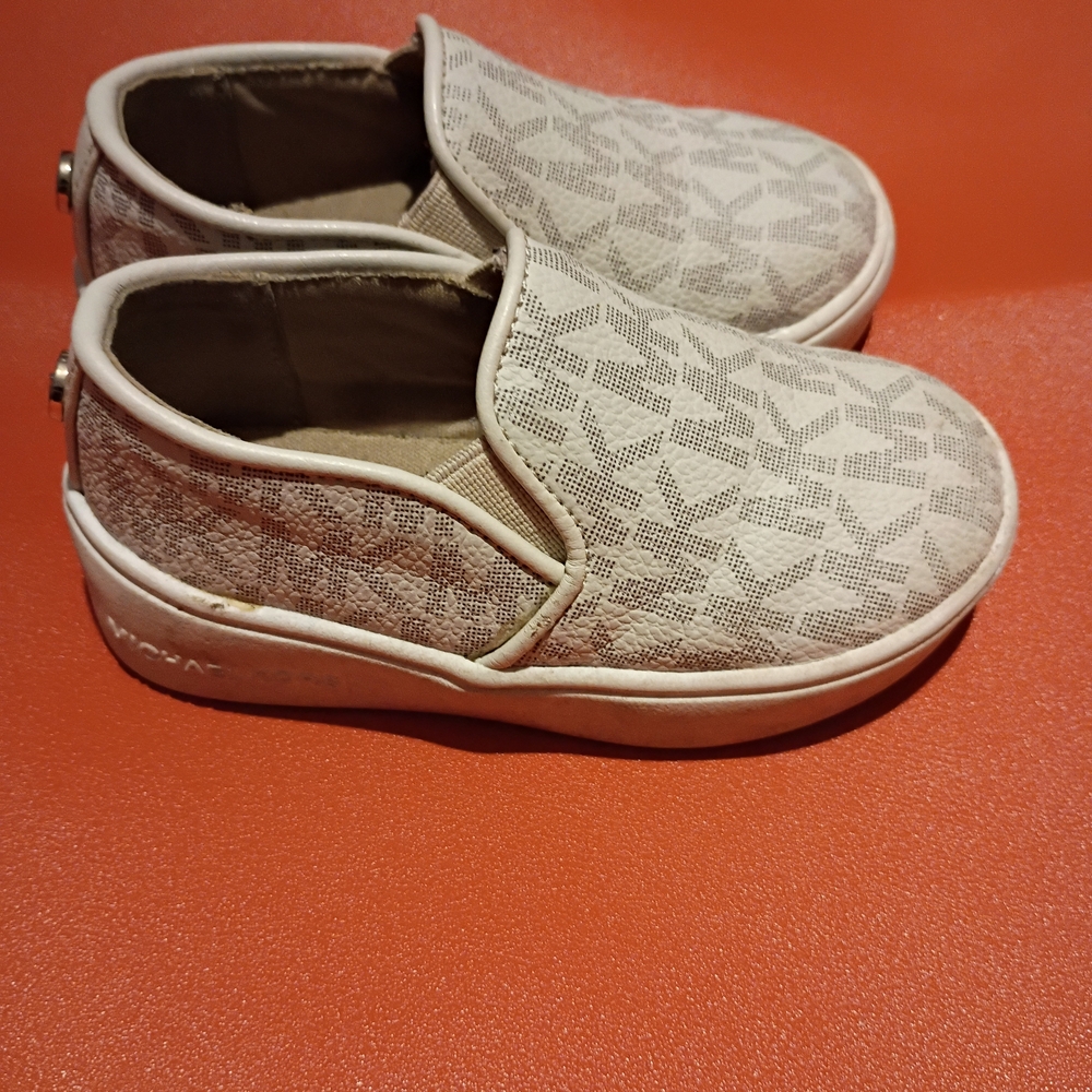 Michael Kors Kids Beige Slip-On Sneakers
